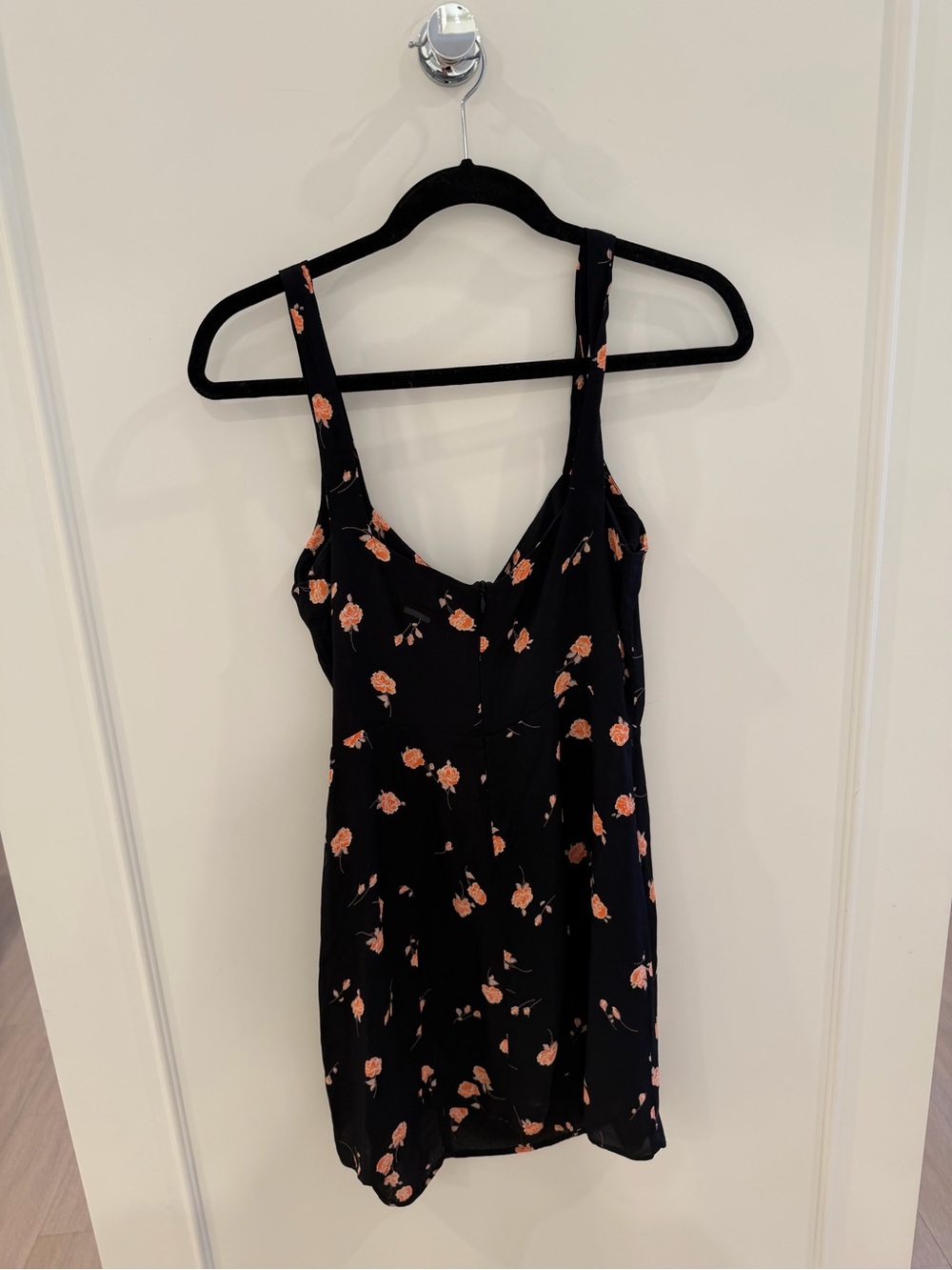 Reformation Lacie Black Mini Dress with Pink Floral Print - Picture 5 of 6